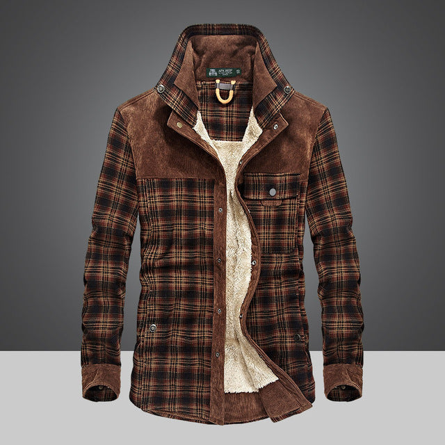 Men's Checked Cotton-Blend Jacket