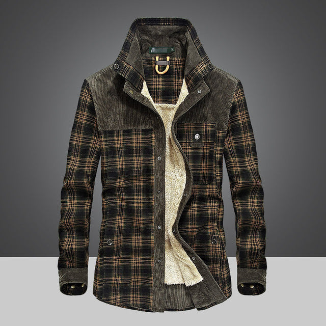 Men's Checked Cotton-Blend Jacket