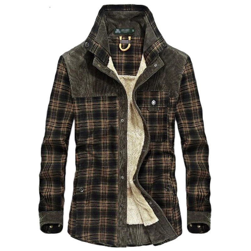 Men's Checked Cotton-Blend Jacket