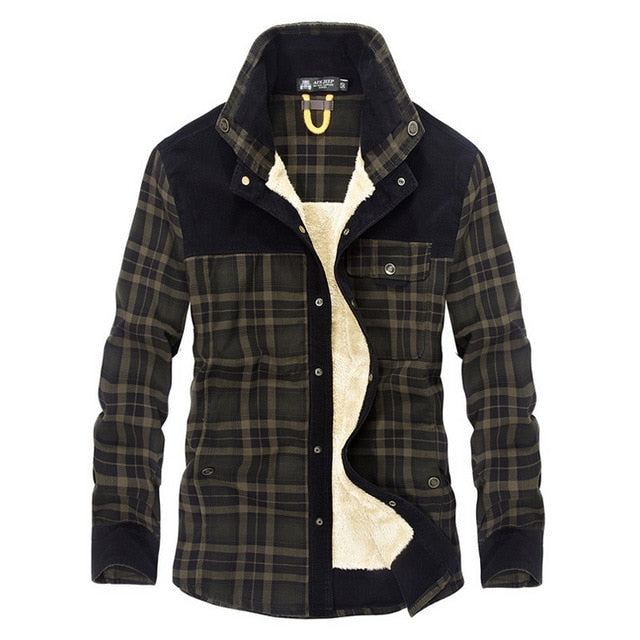 Men's Checked Cotton-Blend Jacket