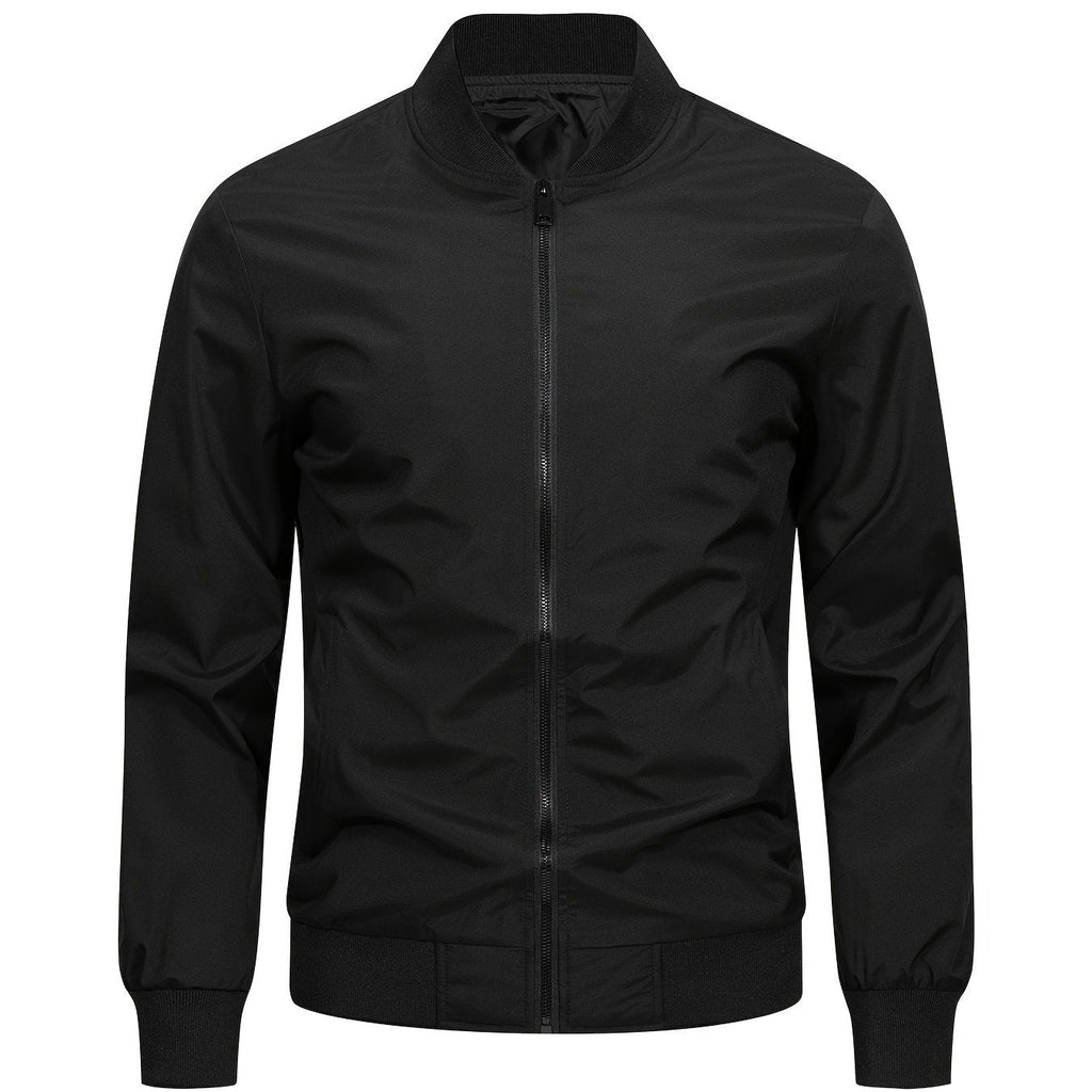 Men's Bomber Jacket with Baseball Collar