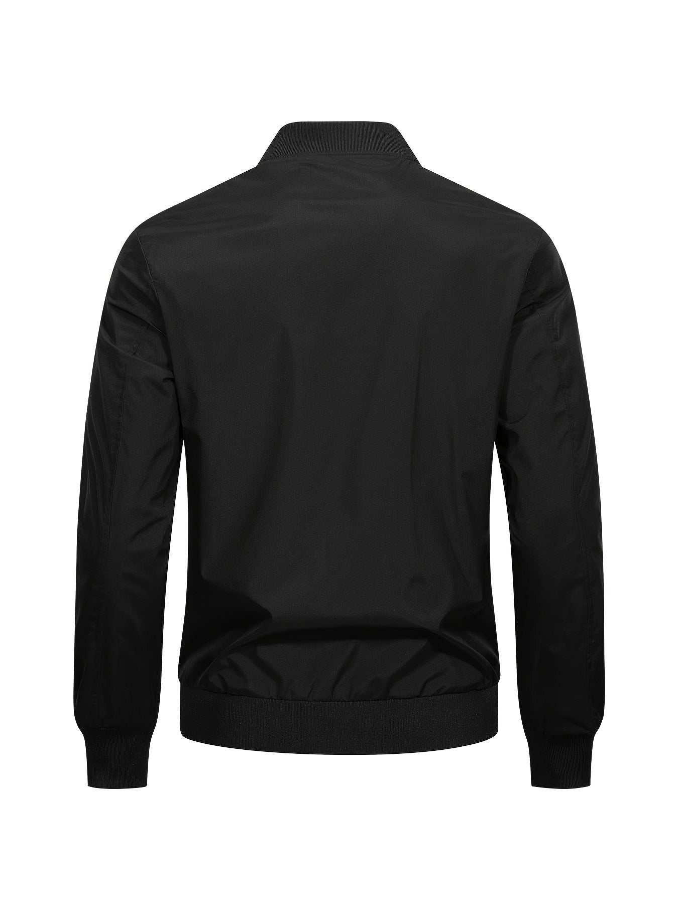 Men's Bomber Jacket with Baseball Collar
