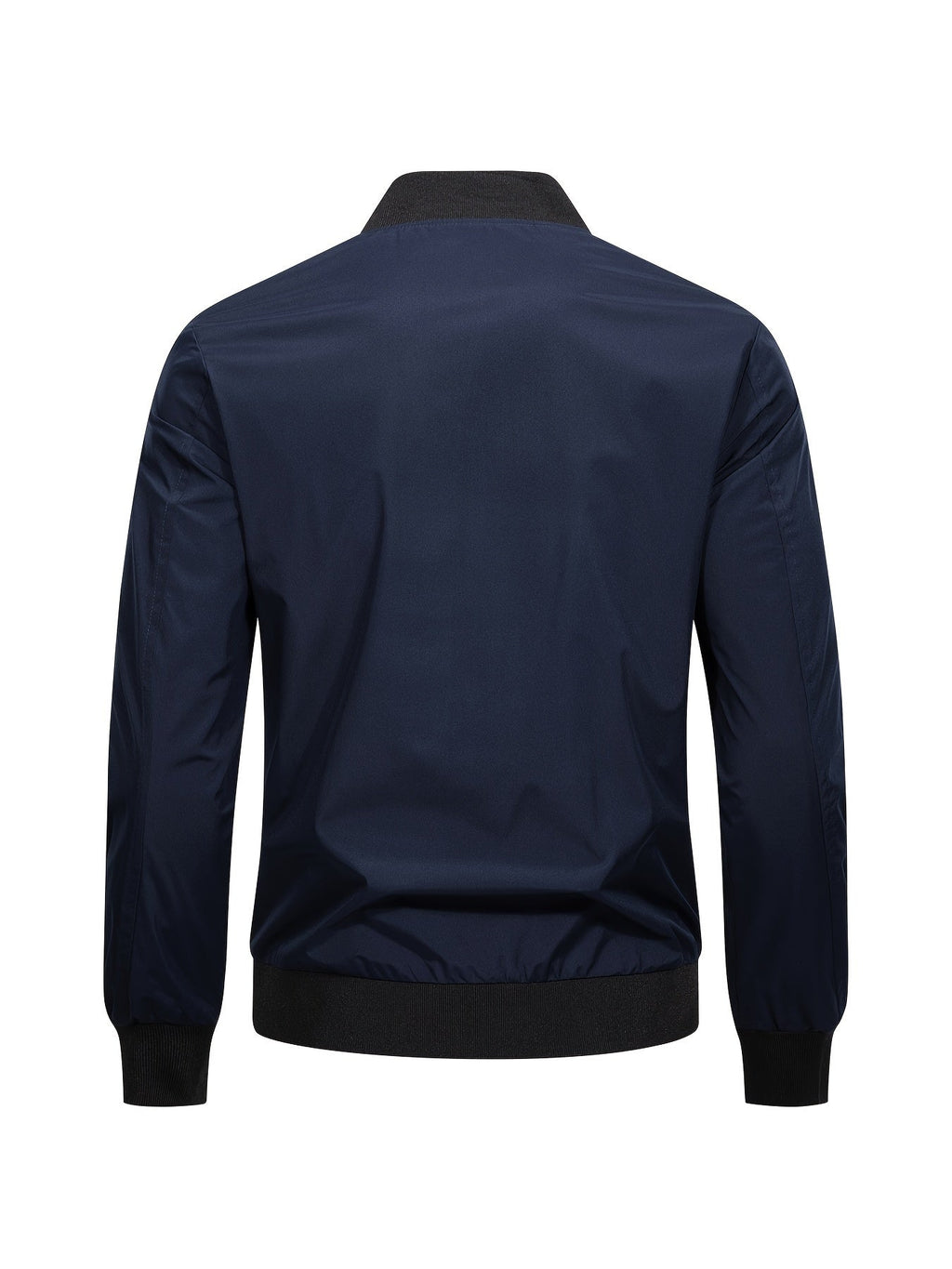 Men's Bomber Jacket with Baseball Collar