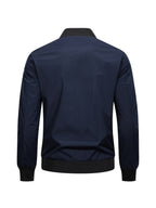 Men's Bomber Jacket with Baseball Collar