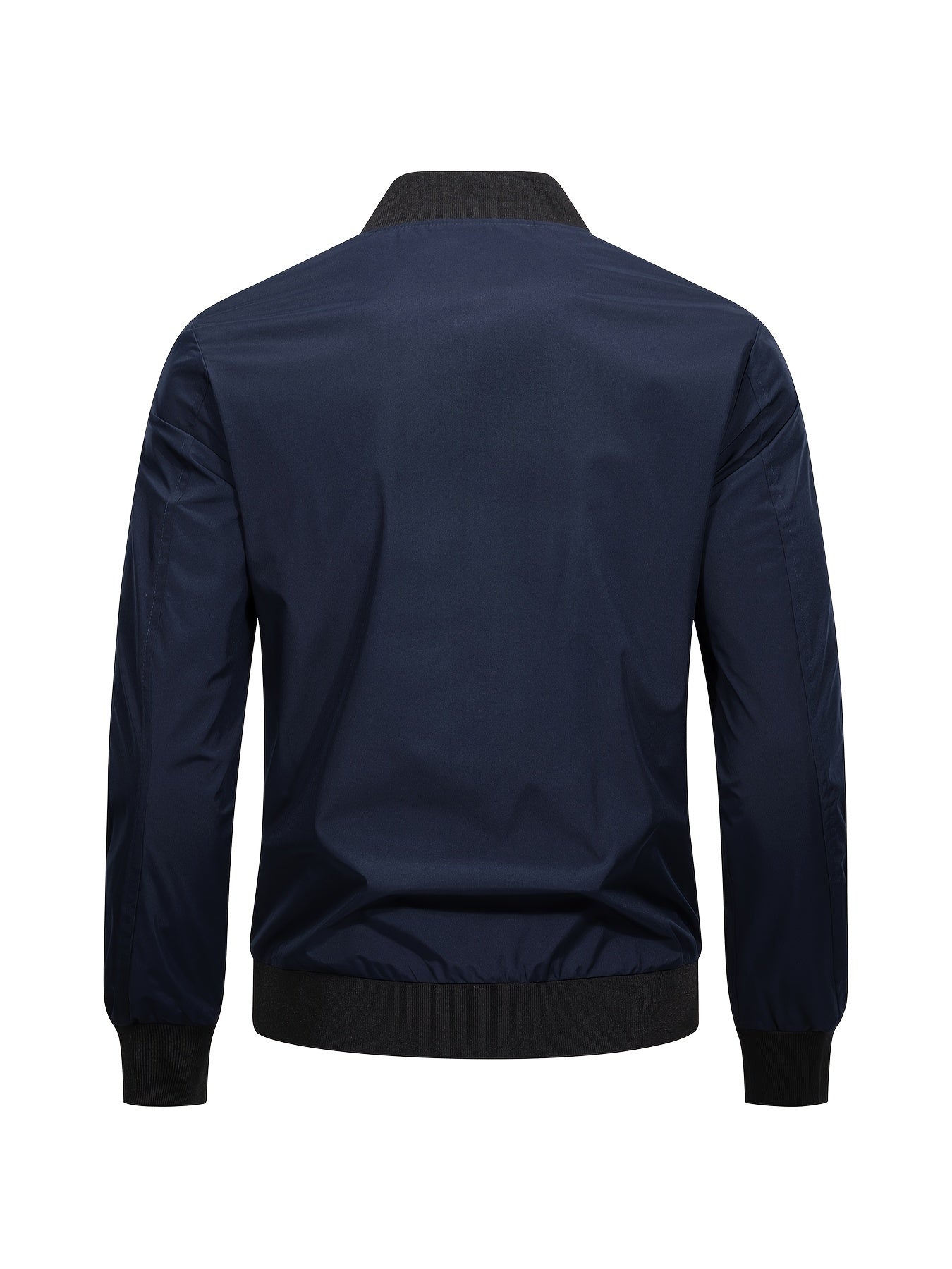 Men's Bomber Jacket with Baseball Collar