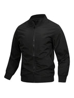 Men's Bomber Jacket with Baseball Collar