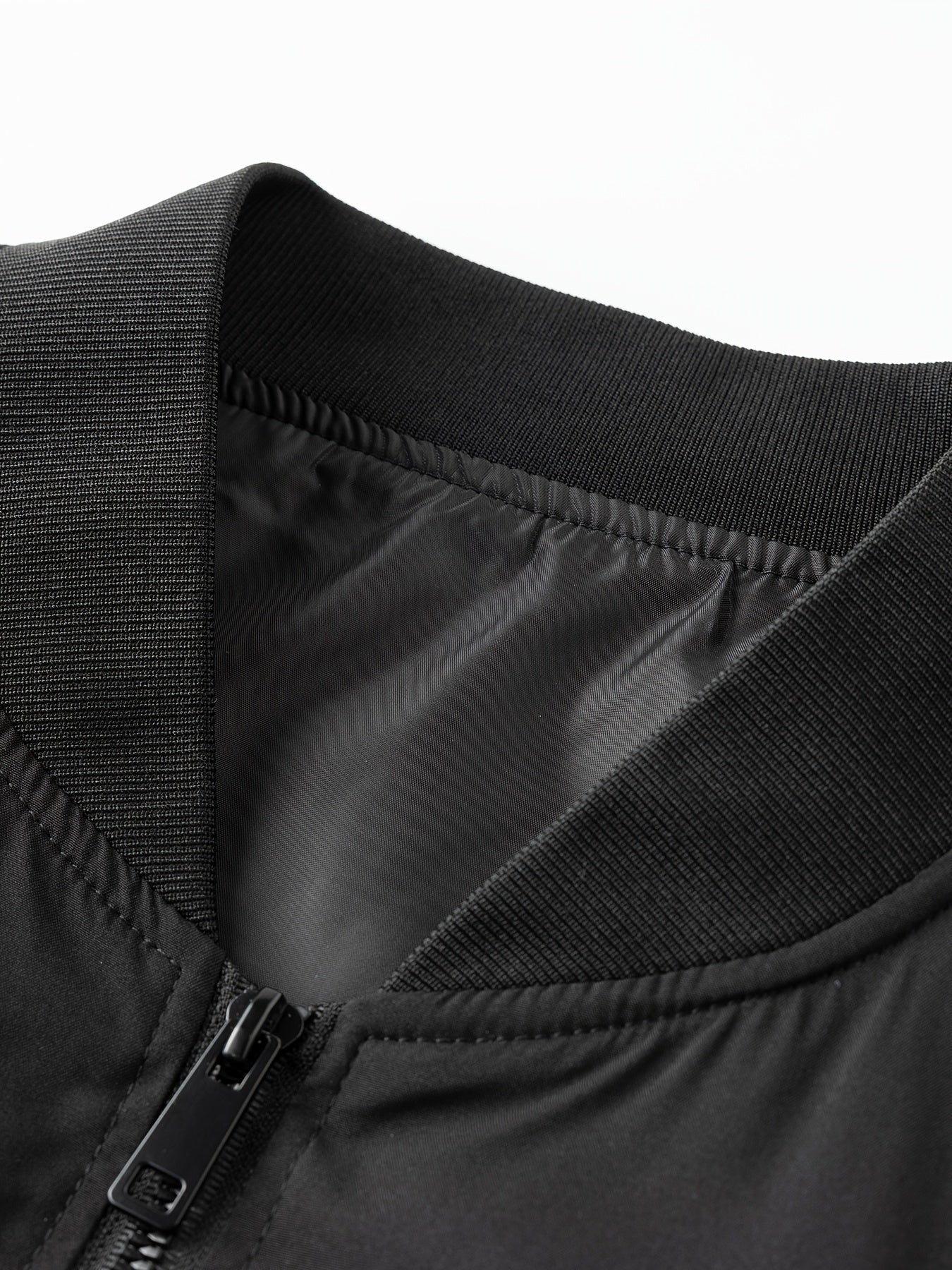Men's Bomber Jacket with Baseball Collar
