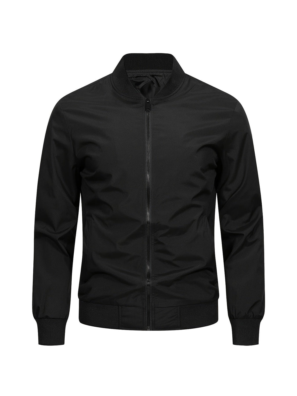 Men's Bomber Jacket with Baseball Collar