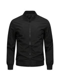 Men's Bomber Jacket with Baseball Collar