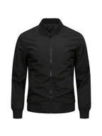 Men's Bomber Jacket with Baseball Collar