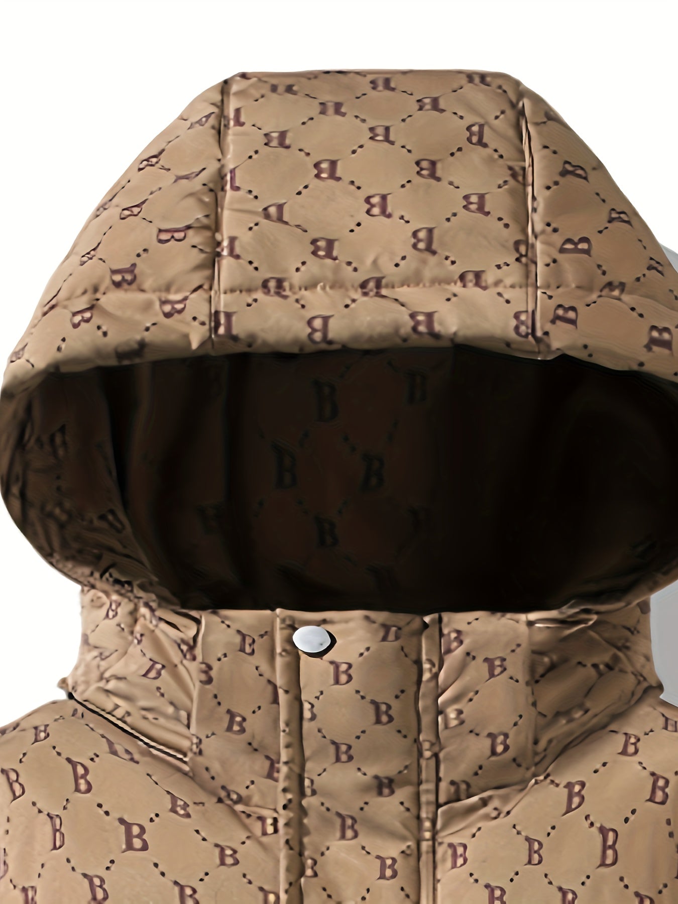 Men's Padded Jacket with Zip and Storm Flap