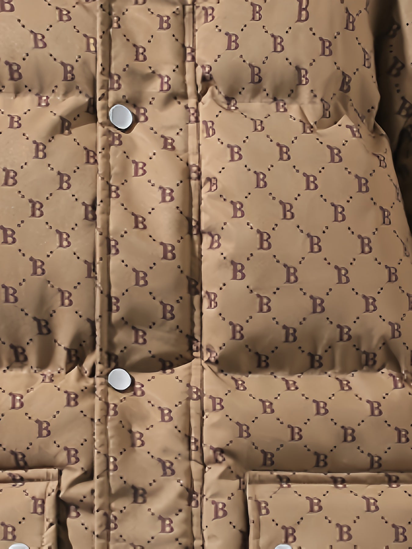 Men's Padded Jacket with Zip and Storm Flap