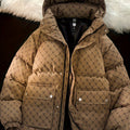 Men's Padded Jacket with Zip and Storm Flap