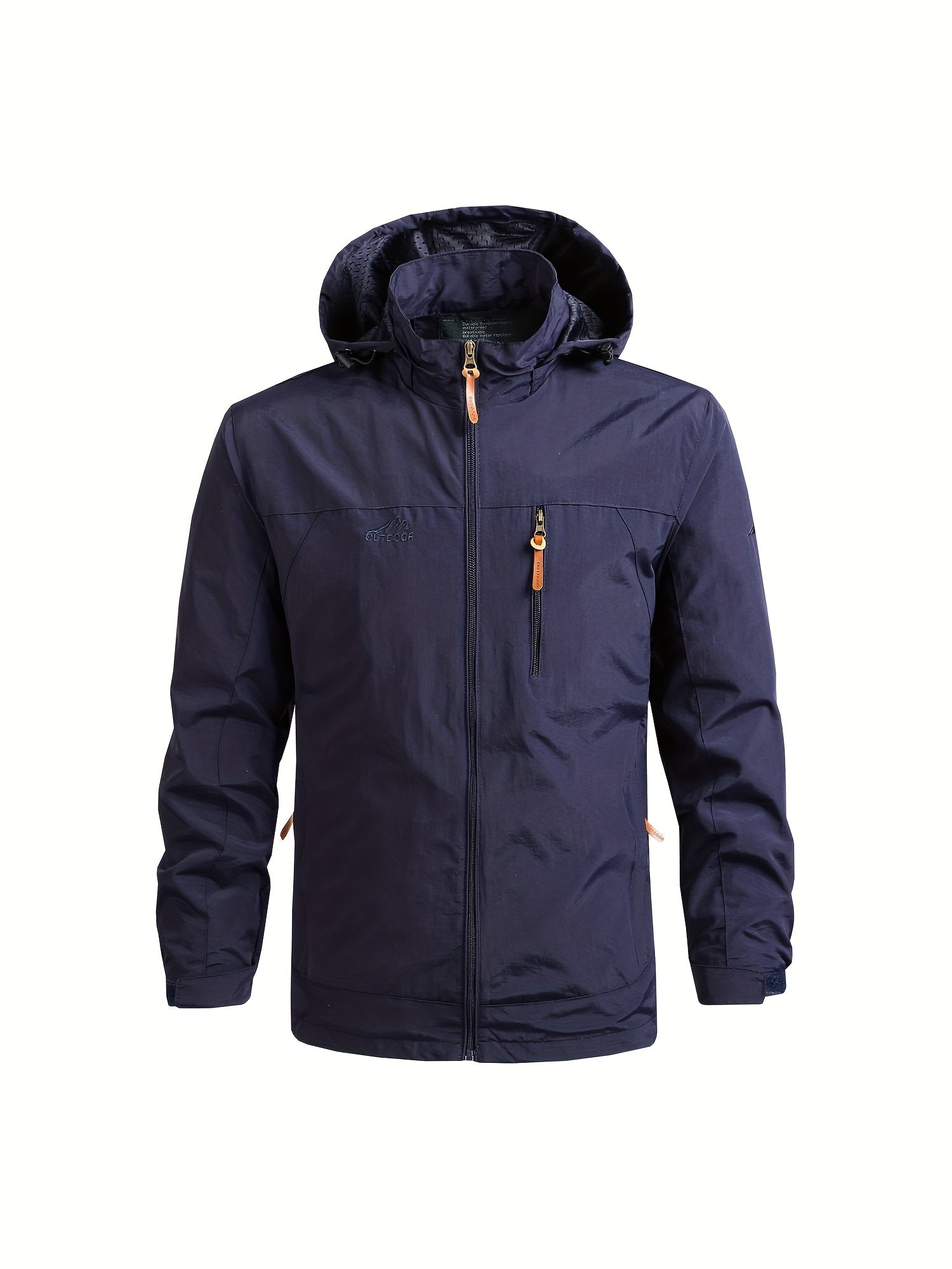 Men's Windbreaker with Detachable Hood