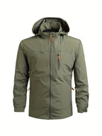 Men's Windbreaker with Detachable Hood