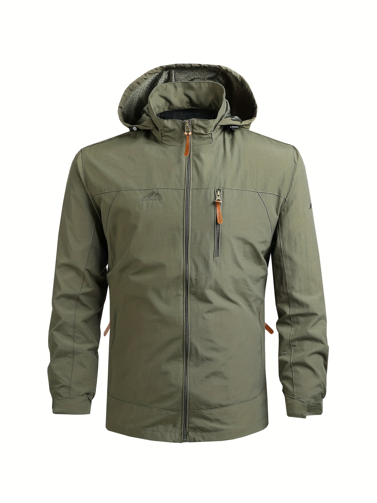 Men's Windbreaker with Detachable Hood