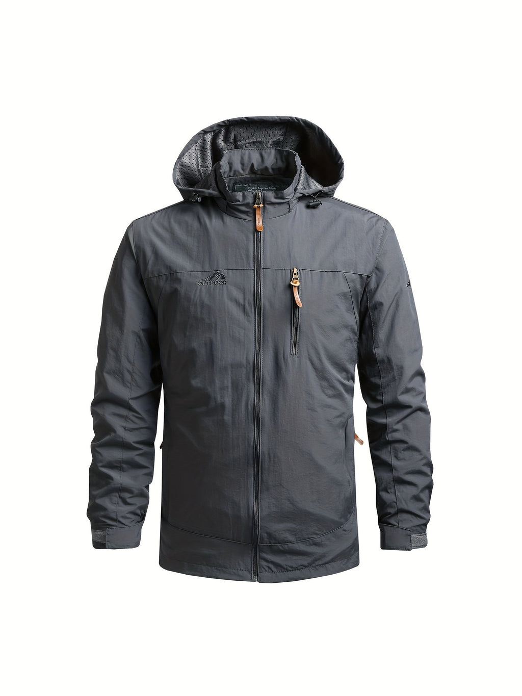Men's Windbreaker with Detachable Hood