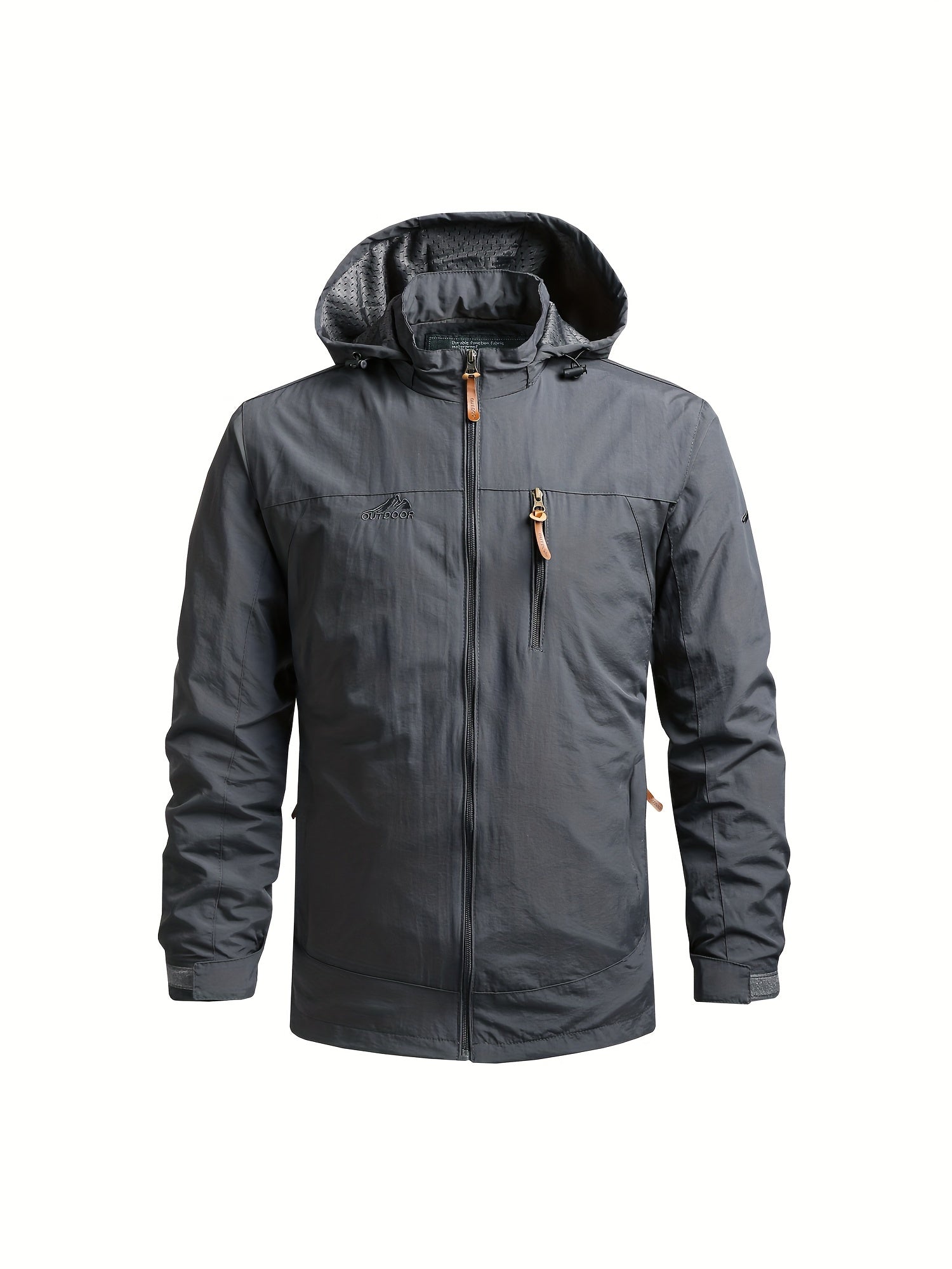 Men's Windbreaker with Detachable Hood