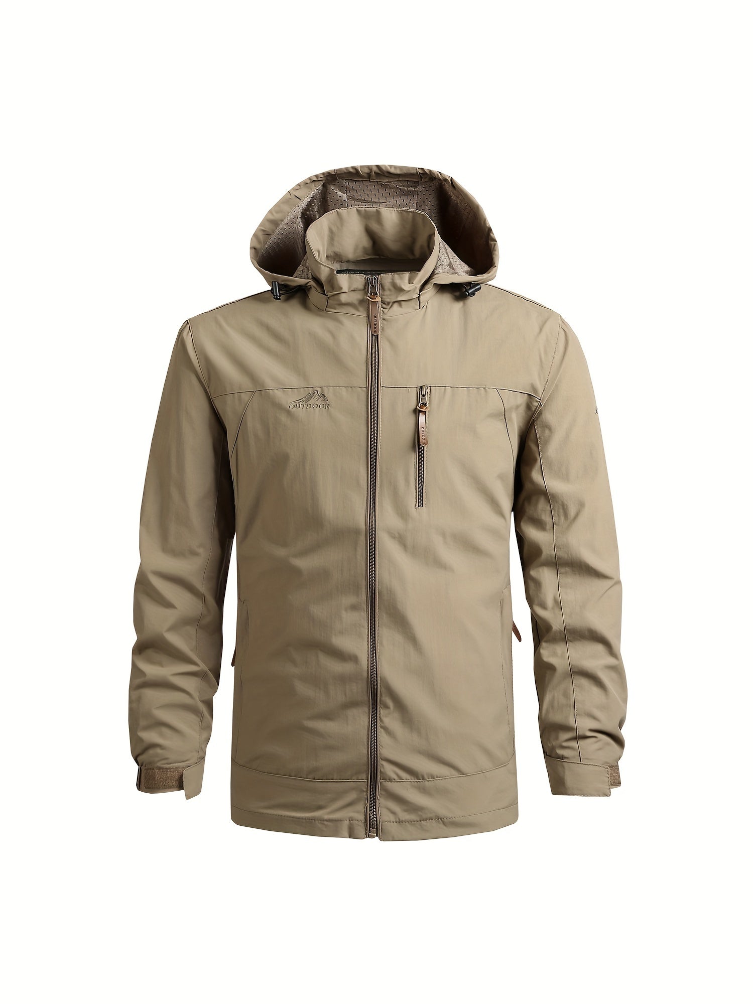 Men's Windbreaker with Detachable Hood