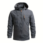 Men's Windbreaker with Detachable Hood
