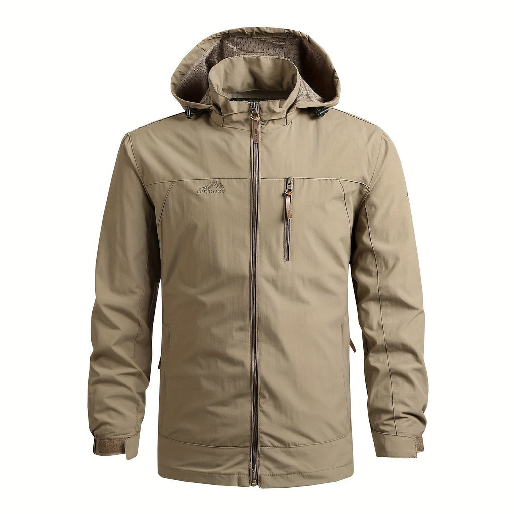 Men's Windbreaker with Detachable Hood
