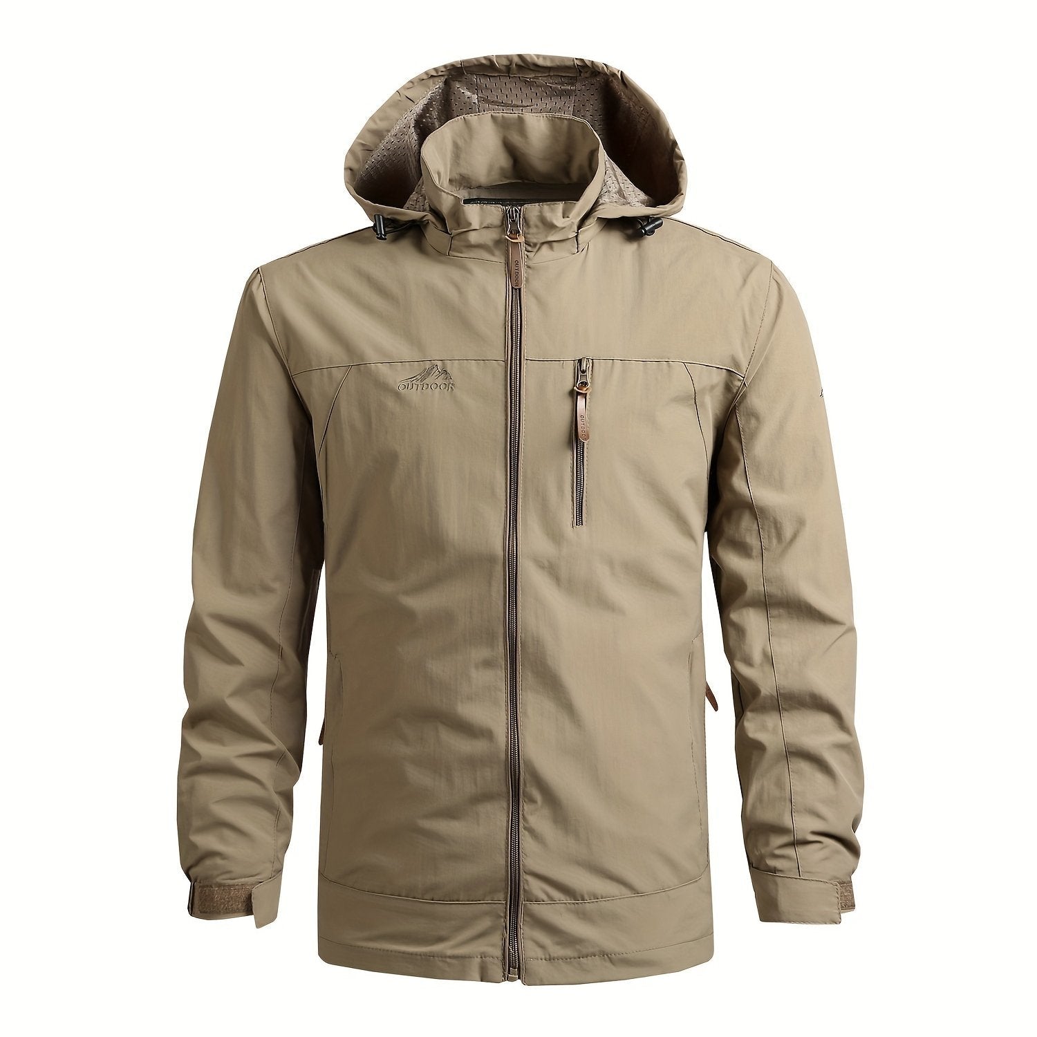 Men's Windbreaker with Detachable Hood
