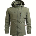 Men's Windbreaker with Detachable Hood