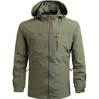 Men's Windbreaker with Detachable Hood