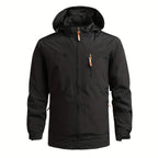 Men's Windbreaker with Detachable Hood