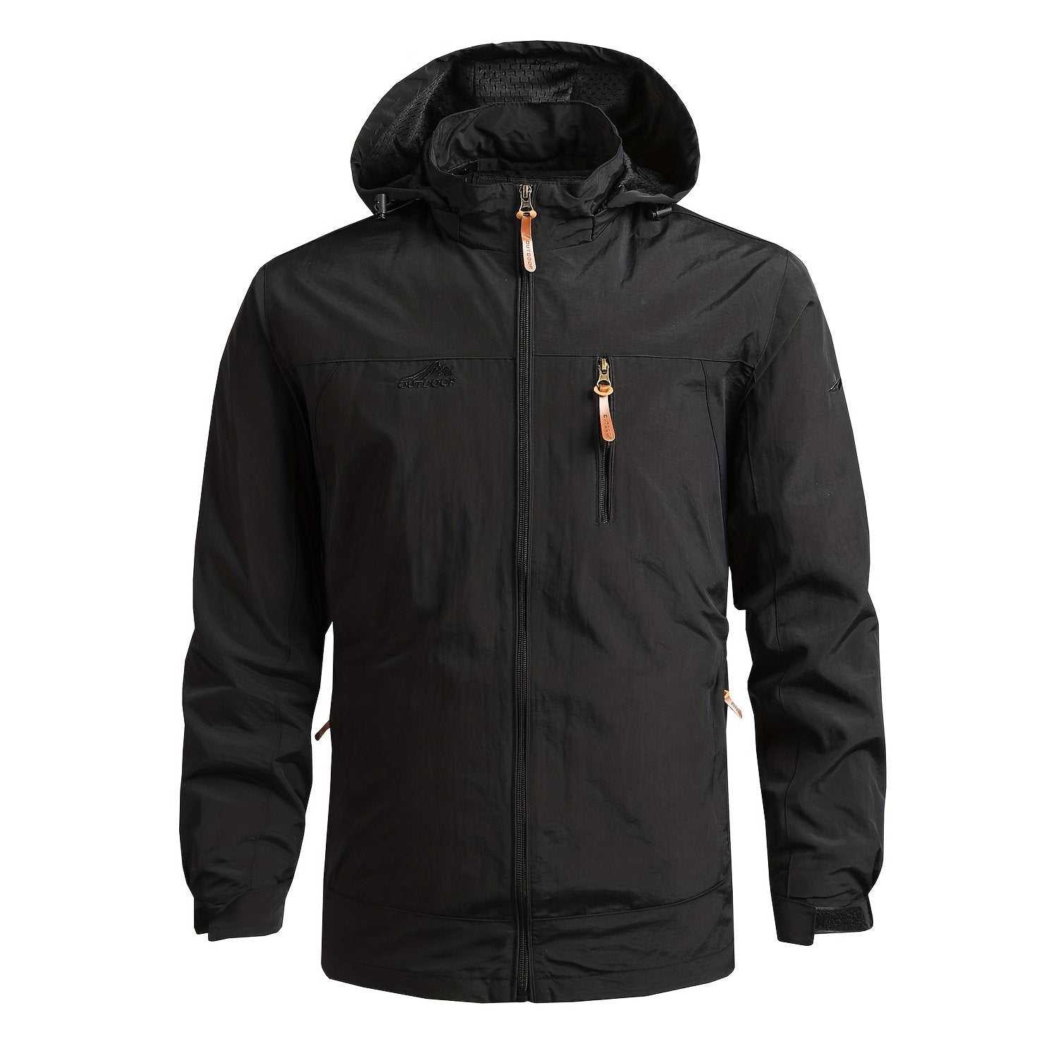 Men's Windbreaker with Detachable Hood