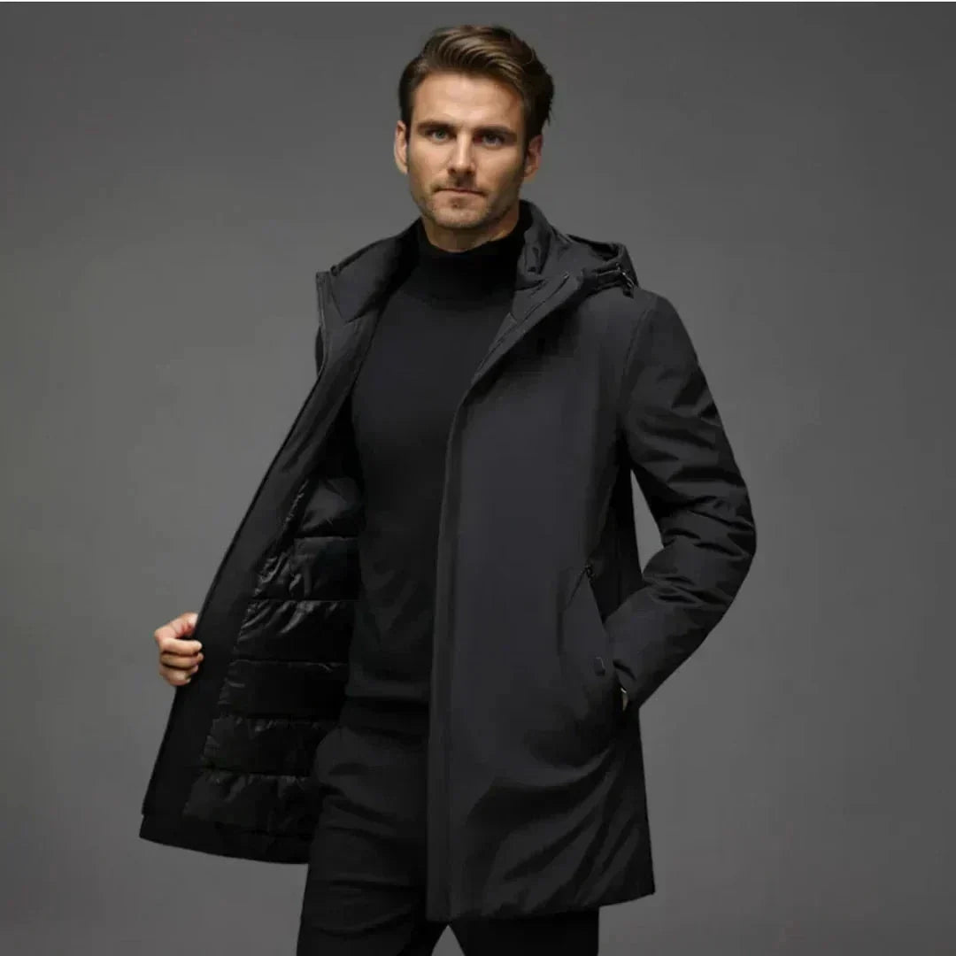 Men's Insulated Hooded Parka – Long Winter Coat