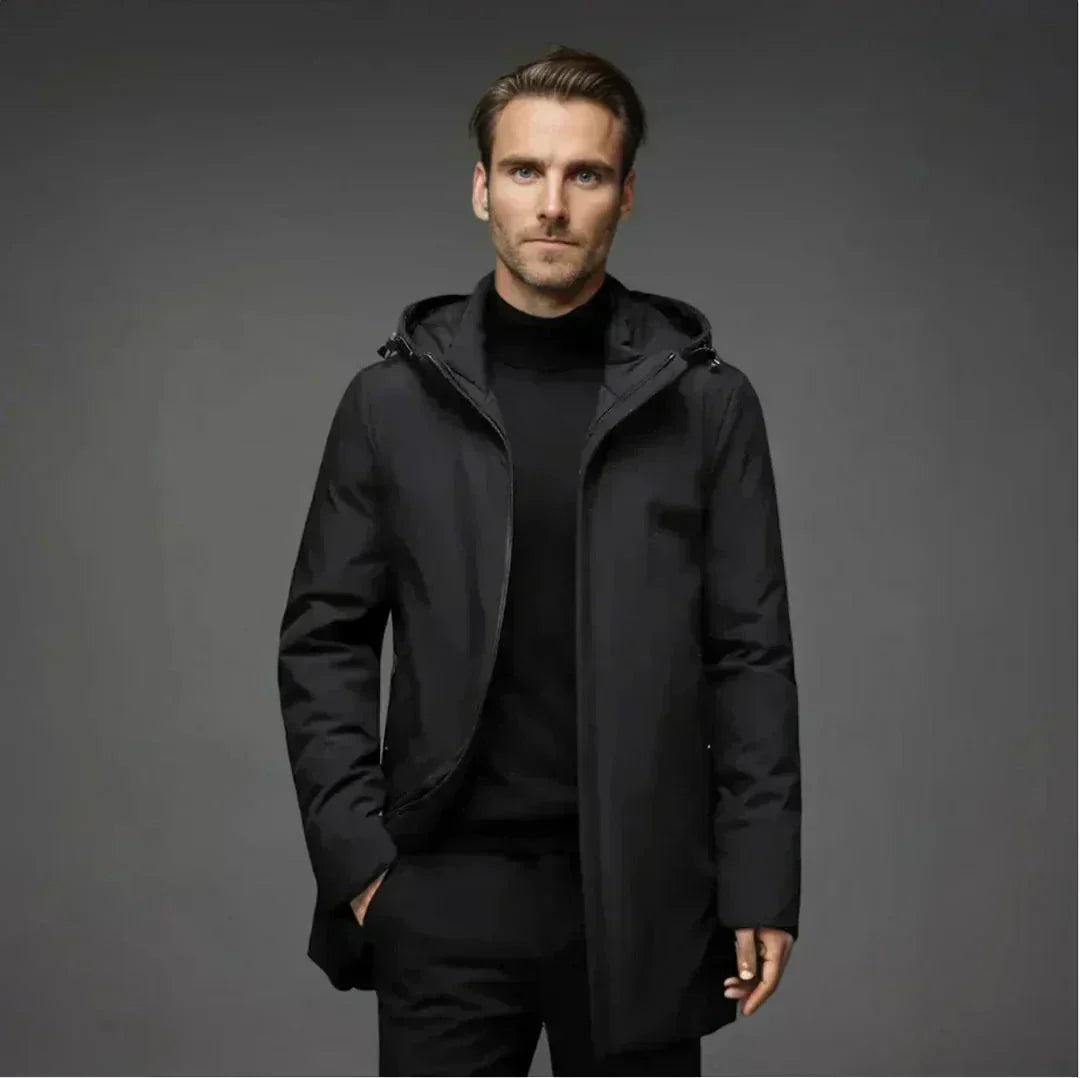 Men's Insulated Hooded Parka – Long Winter Coat