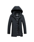 Men's Insulated Hooded Parka – Long Winter Coat