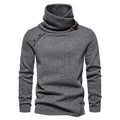 Men's Winter Funnel-Neck Sweater – Long-Sleeve Pullover