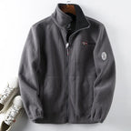 Men's Fleece Winter Jacket – Full-Zip High Collar Layer
