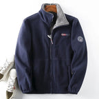 Men's Fleece Winter Jacket – Full-Zip High Collar Layer