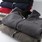 Men's Fleece Winter Jacket – Full-Zip High Collar Layer
