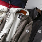 Men's Fleece Winter Jacket – Full-Zip High Collar Layer