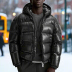 Men's Hooded Down Puffer Jacket – Lightweight Insulated Winter Outerwear