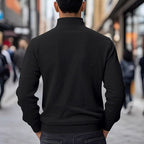 Men's Ribbed Overshirt Jacket – Stand-Collar Button-Front Layer