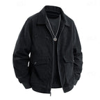 Men's Corduroy Utility Jacket – Full-Zip Shirt-Collar Layer