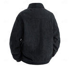 Men's Corduroy Utility Jacket – Full-Zip Shirt-Collar Layer