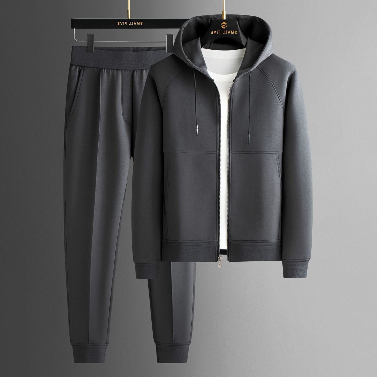 Men's Zip-Up Tracksuit – Hooded Jacket and Jogger Set