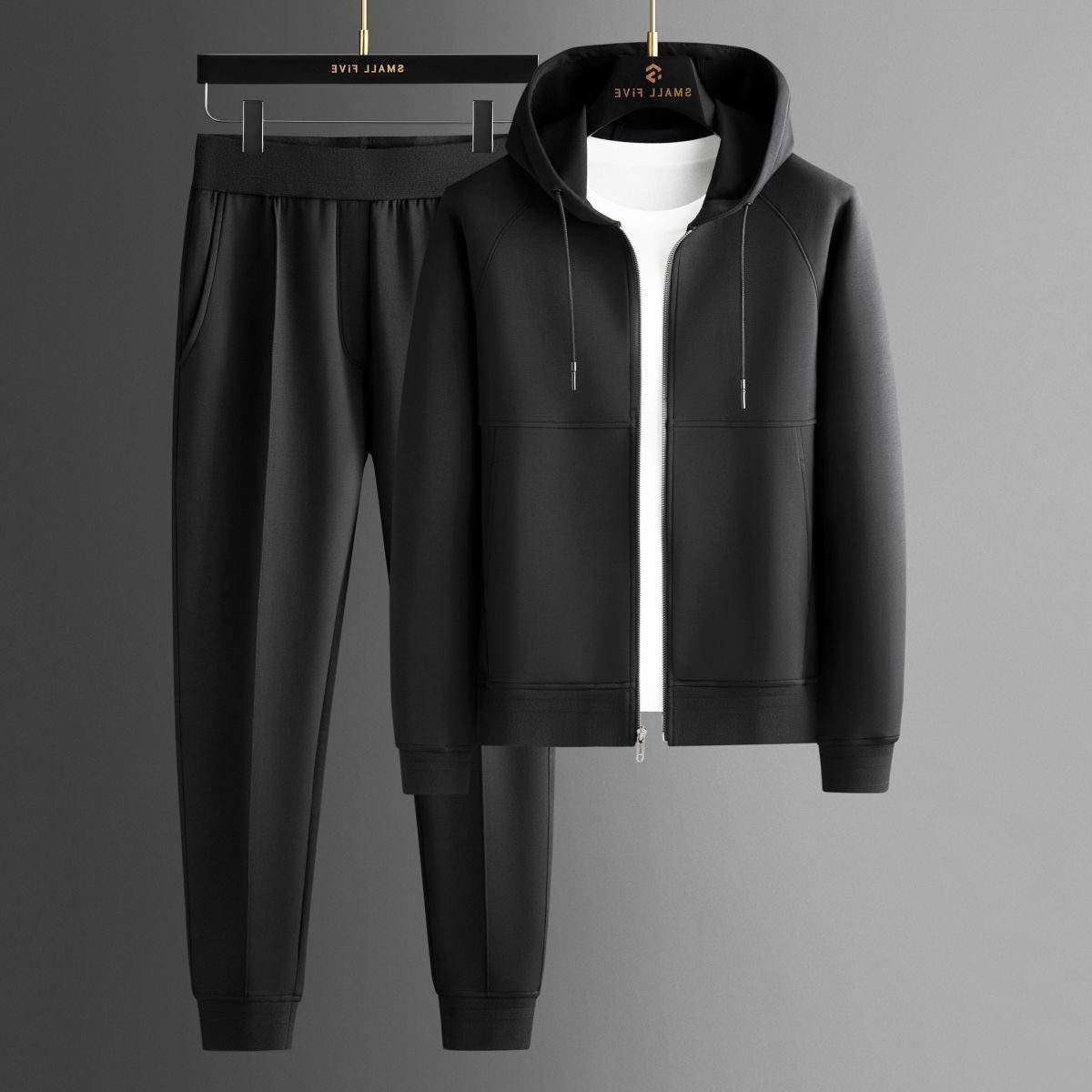 Men's Zip-Up Tracksuit – Hooded Jacket and Jogger Set