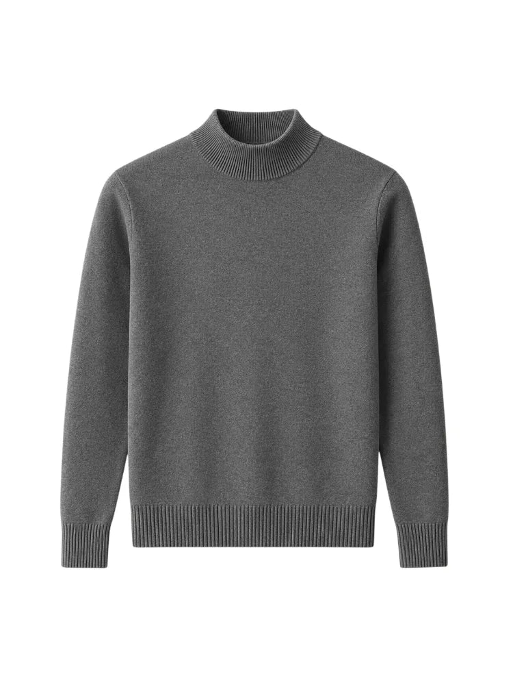Men's Slim-fit Jumper with Mock Neck