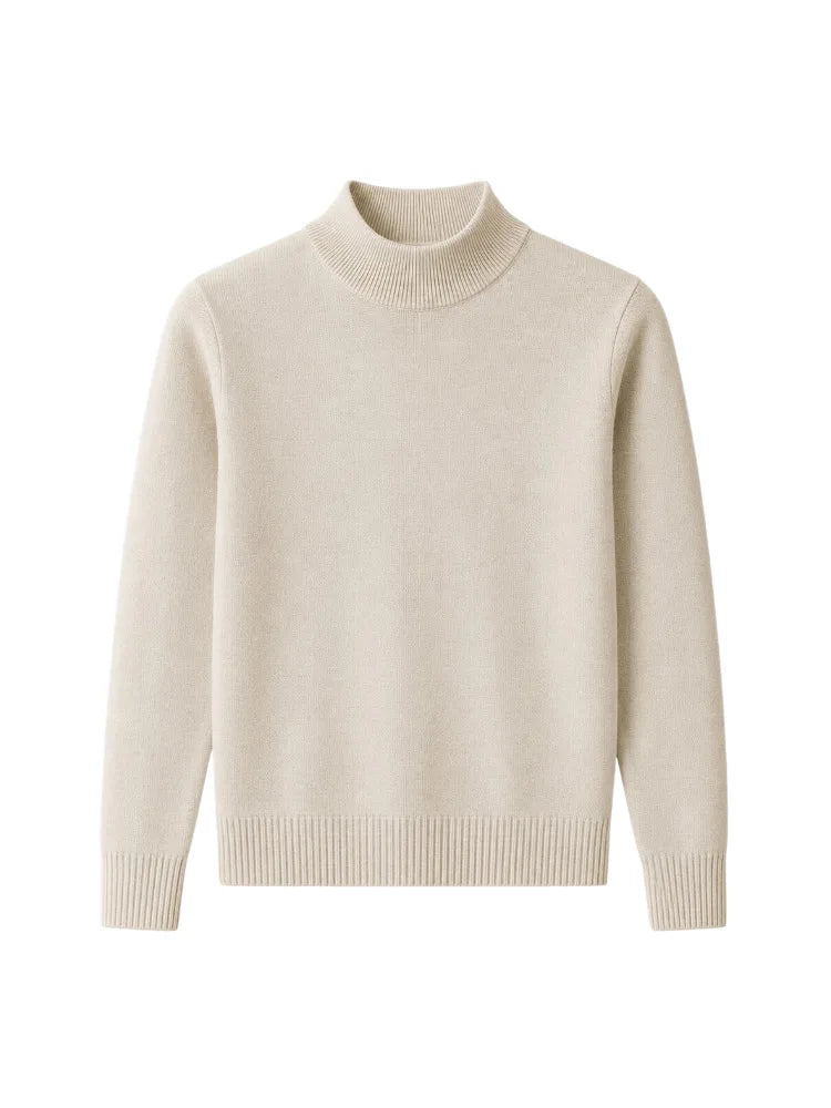 Men's Slim-fit Jumper with Mock Neck