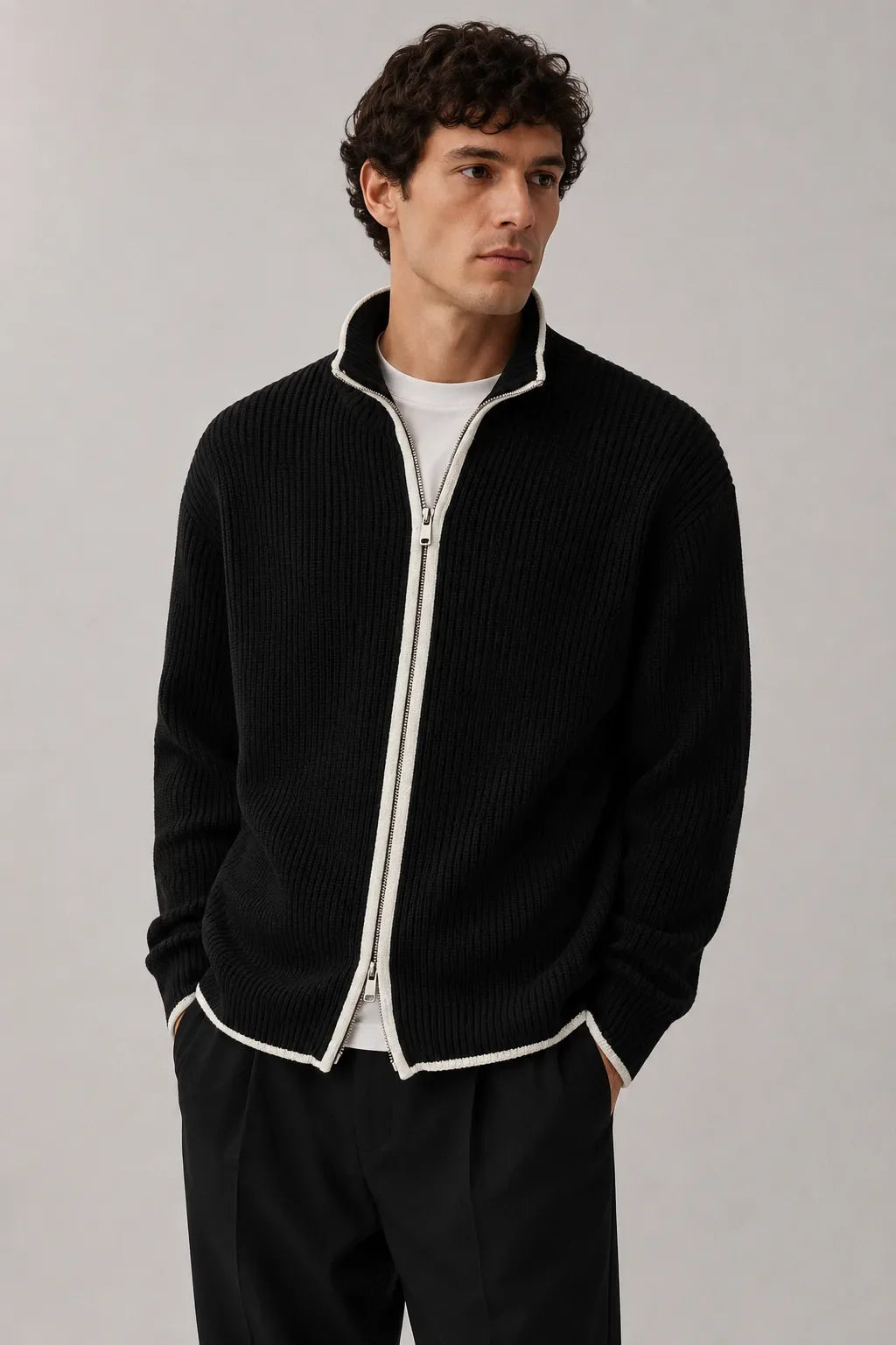 Men's Cardigan in Chunky Knit