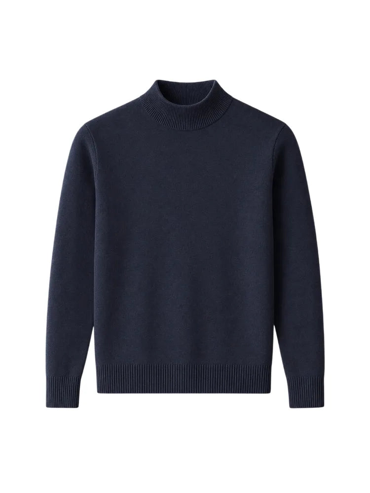 Men's Slim-fit Jumper with Mock Neck