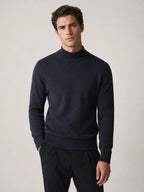 Men's Slim-fit Jumper with Mock Neck