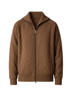 Men's Cardigan with Ribbed Texture
